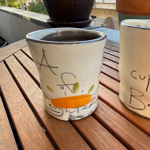 Handcrafted Z Pots Ceramic Mugs Set Of 3 - Picture 4 of 8